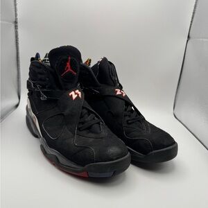 Nike Air Jordan 8 Retro Playoffs 2013 Black Red 305381-061 Men’s Size 12